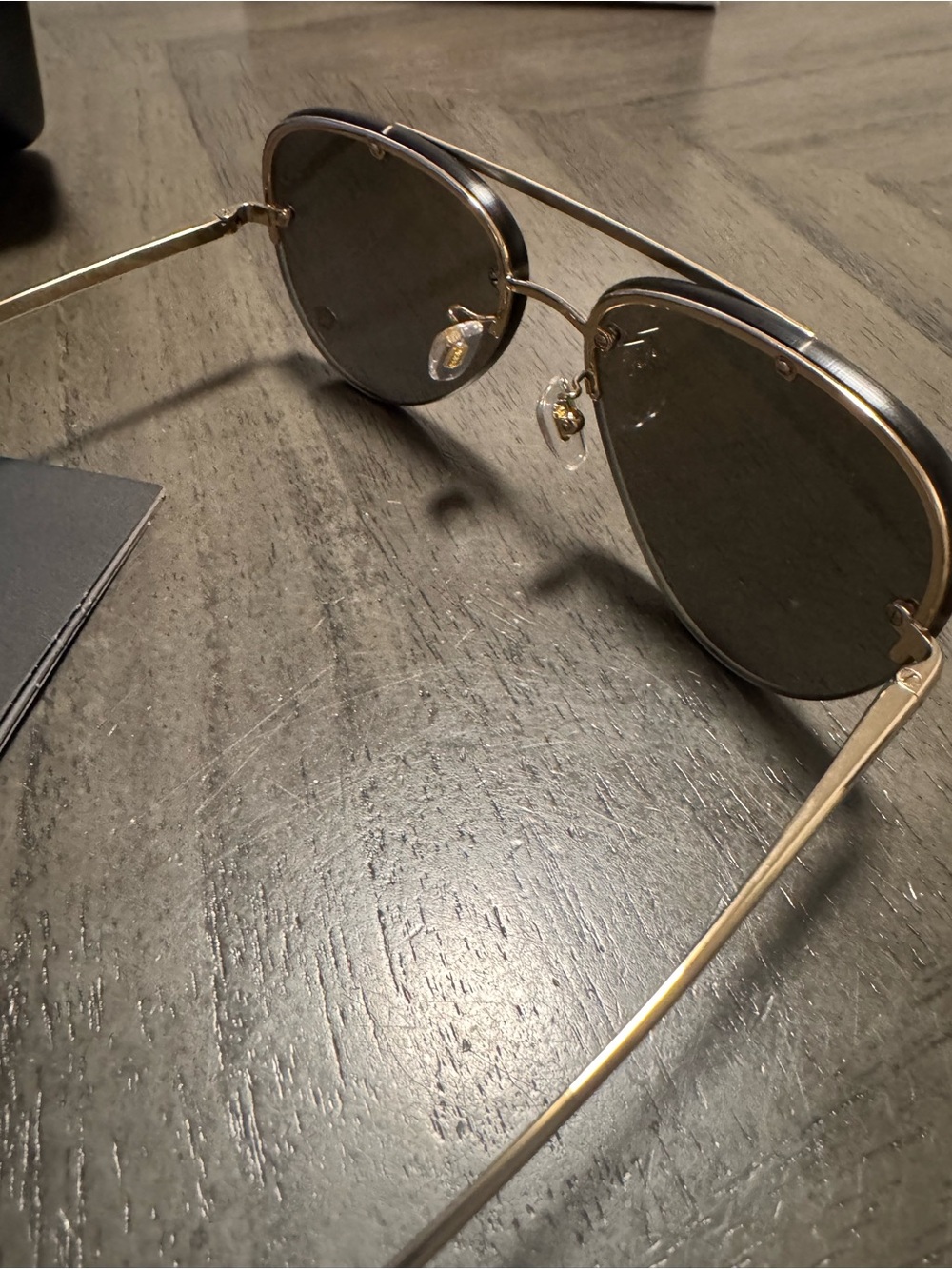 Versace Rimless Sunglasses in Gold and Gray
